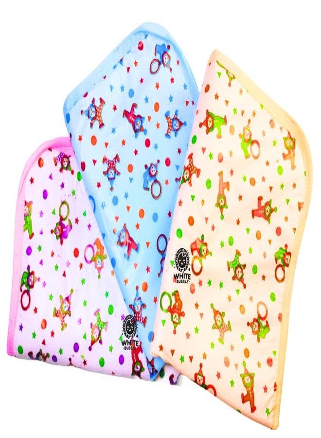 White Bubble Waterproof Baby Cot Sheet - Quick Dry, Hand Washable, Anti-Piling || 0-6 Month Infant New Born Unisex Baby - Image 1