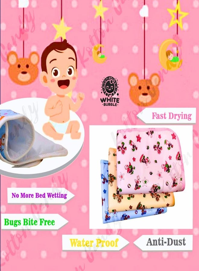 White Bubble Waterproof Baby Cot Sheet - Quick Dry, Hand Washable, Anti-Piling || 0-6 Month Infant New Born Unisex Baby - Image 3