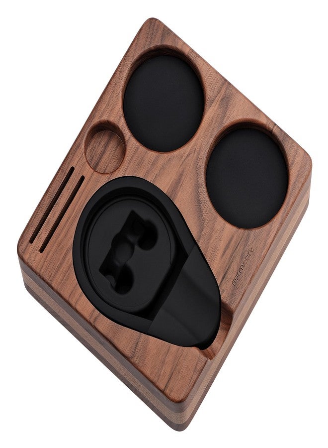Normcore Compact Tamping Station, Espresso Tamper Station Base, Genuine American Walnut Tamper Holder, Portafilter Holder For 51mm 54mm Coffee Tamper, Distributor, Puck Screen, WDT and Portafilter - Image 4