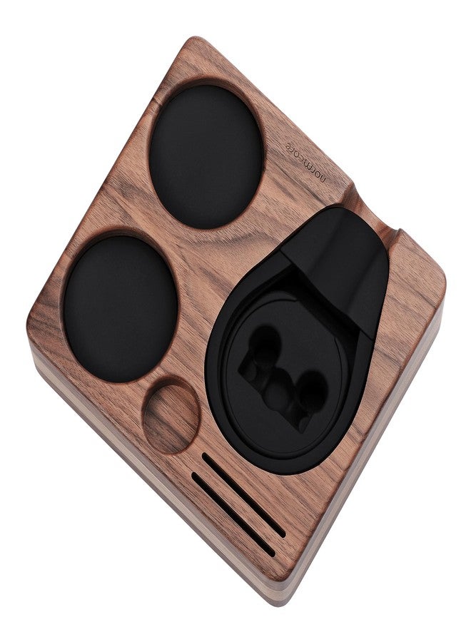 Normcore Compact Tamping Station, Espresso Tamper Station Base, Genuine American Walnut Tamper Holder, Portafilter Holder For 51mm 54mm Coffee Tamper, Distributor, Puck Screen, WDT and Portafilter - Image 2