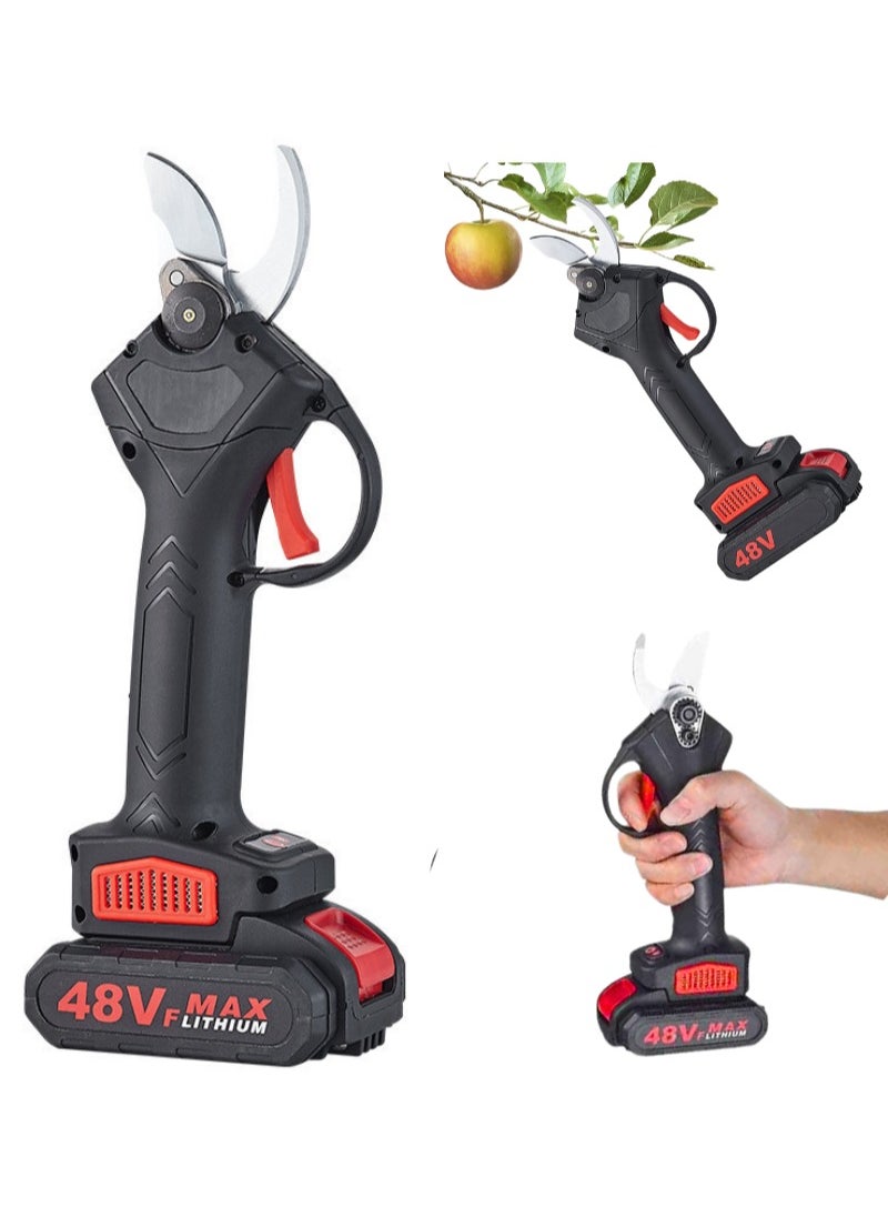 Generic Cordless Electric Pruning Shears Portable Tree Trimmer, Replaceable Blades, 30mm Cutting Diameter, and 2x 15000mAh Batteries for Gardening  - Image 1