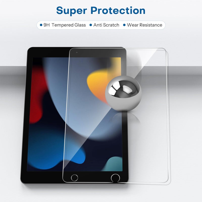 SPARIN 3 Pack Screen Protector for iPad 9th 8th 7th Generation 10.2 Inch (2021/2020/2019 Model), Tempered Glass for iPad 10.2 - Image 3