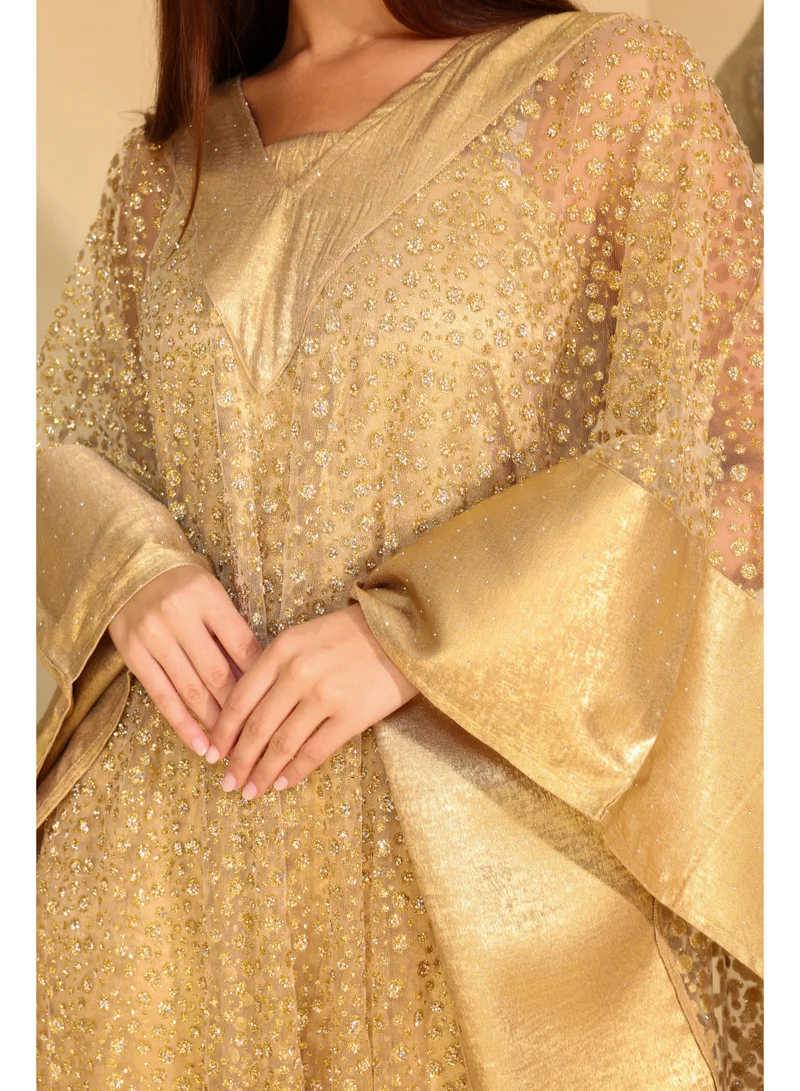 IKKXA Luxury Layered Gold Beads Jalabiya