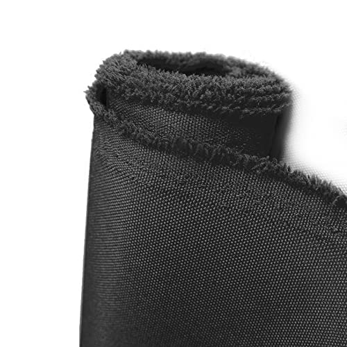 Foreate Waterproof Canvas Fabric by The Yard 600D Upholstery Cordura Fabric 58" Wide for Chairs Indoor Outdoor Water Resistant Canvas Polyester Material Sewing DIY Cloth, 1 Yard Black - Image 2