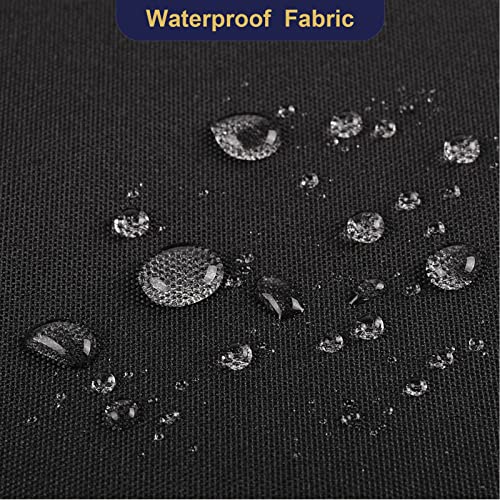 Foreate Waterproof Canvas Fabric by The Yard 600D Upholstery Cordura Fabric 58" Wide for Chairs Indoor Outdoor Water Resistant Canvas Polyester Material Sewing DIY Cloth, 1 Yard Black - Image 4
