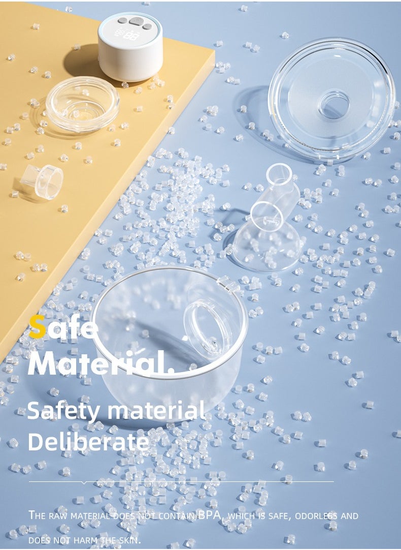شفاط حليب كهربائي، تصميم يمكن ارتداؤه دون استخدام اليدين، تشغيل هادئ مع 3 أوضاع ووظيفة تدليك، تصميم محمول وخفي، خالٍ من BPA، مضاد للارتجاع، سعة 240 مل، لوحة لمس ذكية LED