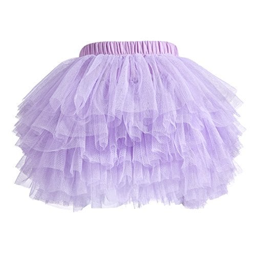 elamccor Baby Girls' Tutu Skirt Toddler 6 Layered Tulle Tutus 1-8T Light Purple - Image 1