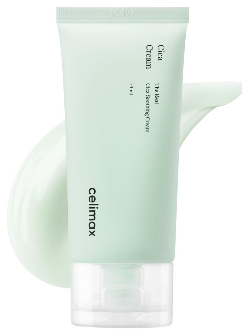 celimax celimax The Real Cica Soothing Cream | with Fresh Cica Extract, Oil Free, Hydrating, Moisturizing, Calming, Lightweight Gel Cream, 50ml 
