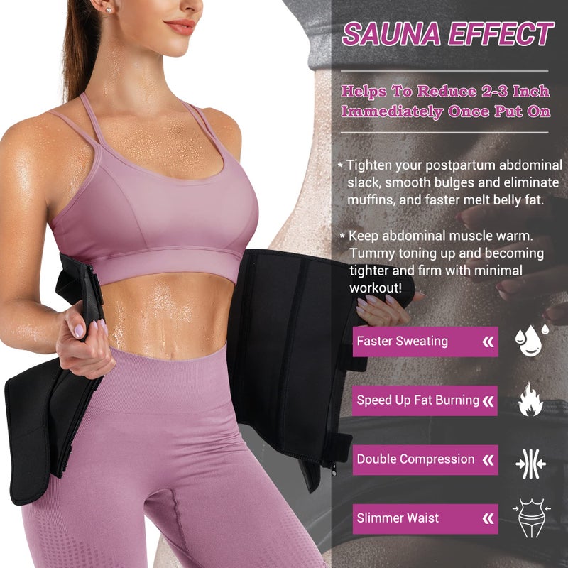 TrainingGirl Women Waist Trainer Cincher Corset Tummy Control Workout Sweat Band Slimmer Belly Belt Weight Loss Sports Girdle - Image 2