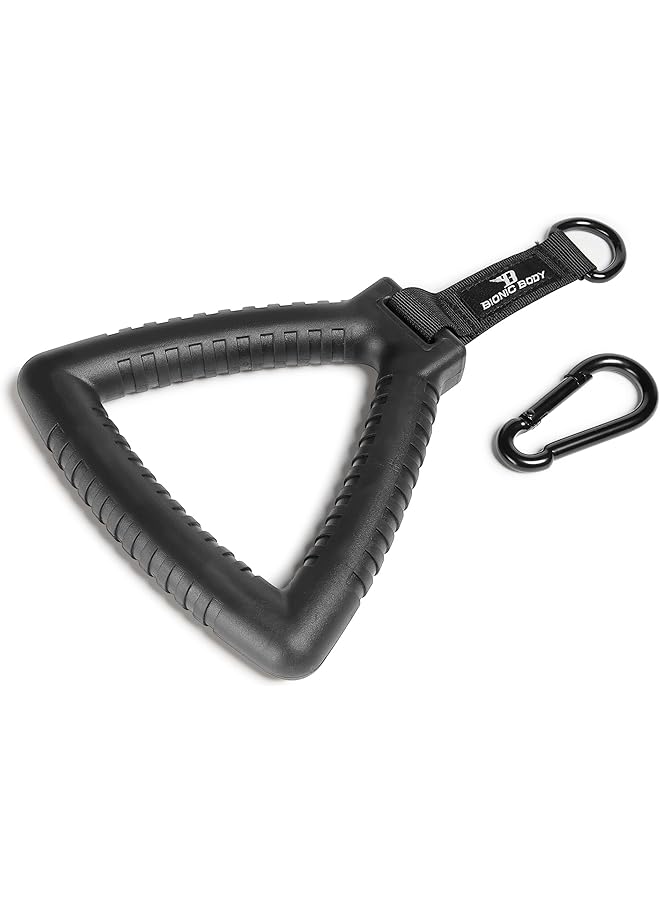Bionic Body Tri Grip Single Handle with Carabiner Clip Workout Resistance Tube Accessory BBTG 005 2.50 x 7.00 x 8.00 inches - Image 1