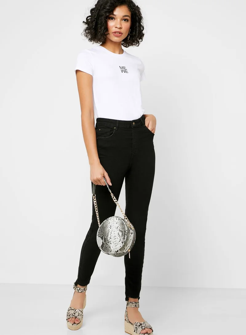 Reserved High Waist Skinny Jeans