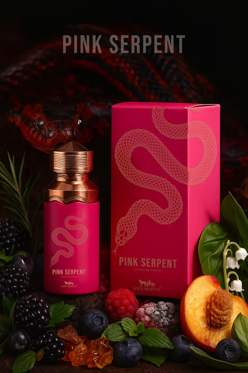 Loui Martin Pink Serpent Extrait de Parfum 100ml | Black Currant, Blackberry & Raspberry | Musk, Sandalwood & Amber | Bold Fruity Fragrance