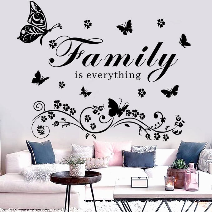 FAMILY WALL ART DECAL REMOVABLE WALL STICKERS QUOTES FAMILY IS EVERYTHING FOR LIVING ROOM BEDROOM DINING ROOM KITCHEN