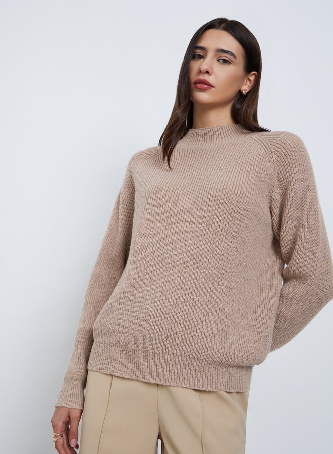 Styli Beige Regular Fit Sweater - Image 3