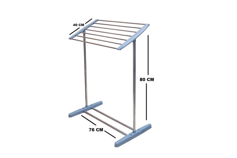 PRIVERA Stainless Steel Towel Rack, Floor-Standing Multi-Functional Mobile Foldable Balcony Towel Stand, Save Space Rack for Drying Holder, Mini Cloth Rack, Indoor and Outdoor,Drying Holder - Image 5