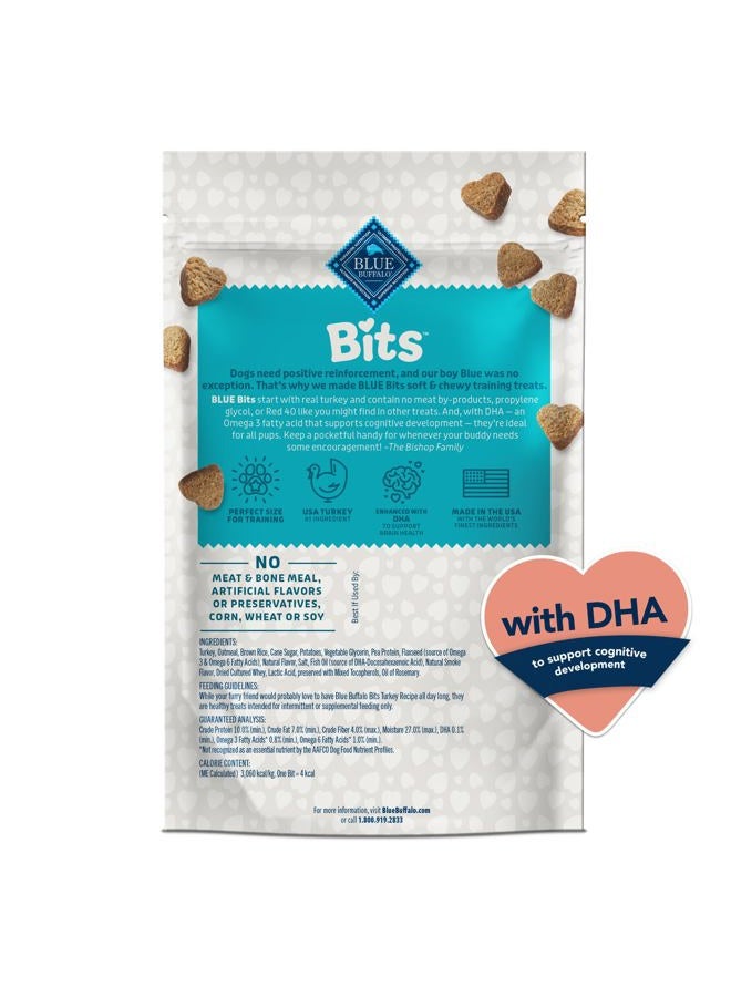 Blue Buffalo Bits Soft Dog Treats for Training, Made With Natural Ingredients & Enhanced with DHA, Turkey Recipe, 4-oz Bag - Image 2