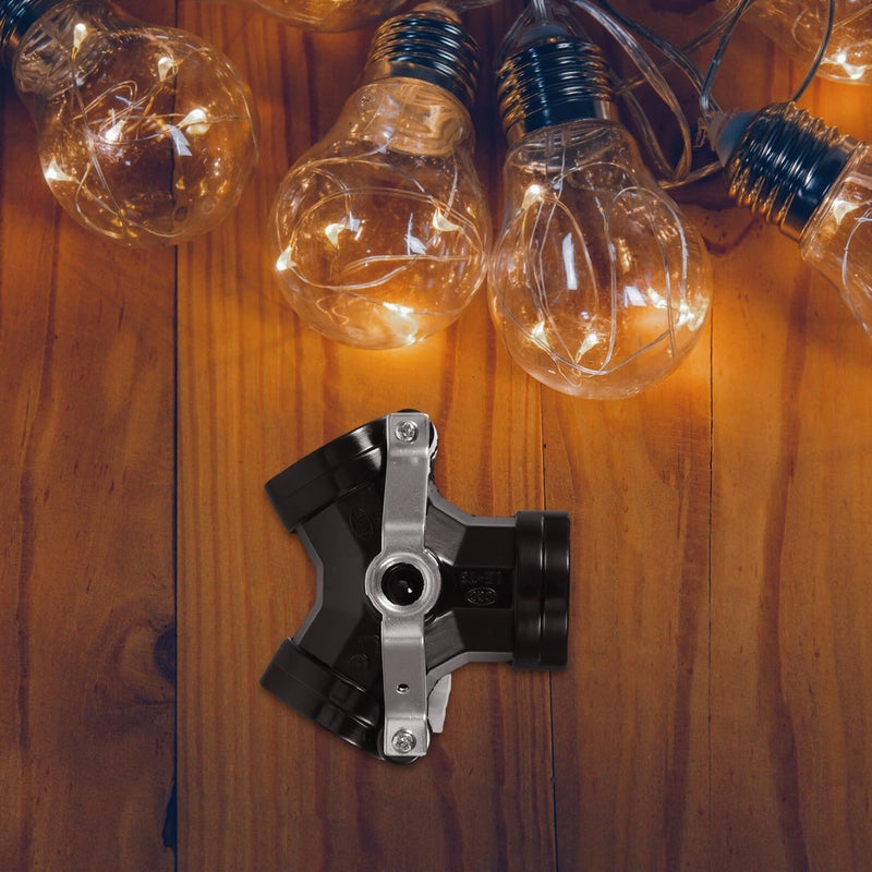 Three Way Lamp Socket With Bracket And Cable For Table Floor Lamps Black - Image 5