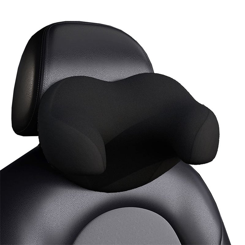 HOLDCY Car Seat Headrest Pillow, Ergonomic Design Memory Foam Neck Support Pillow Head, for Support to Our Necks, Shoulders, and Heads, for Sleeping and Resting in Home, Work, Car (Black) - Image 1