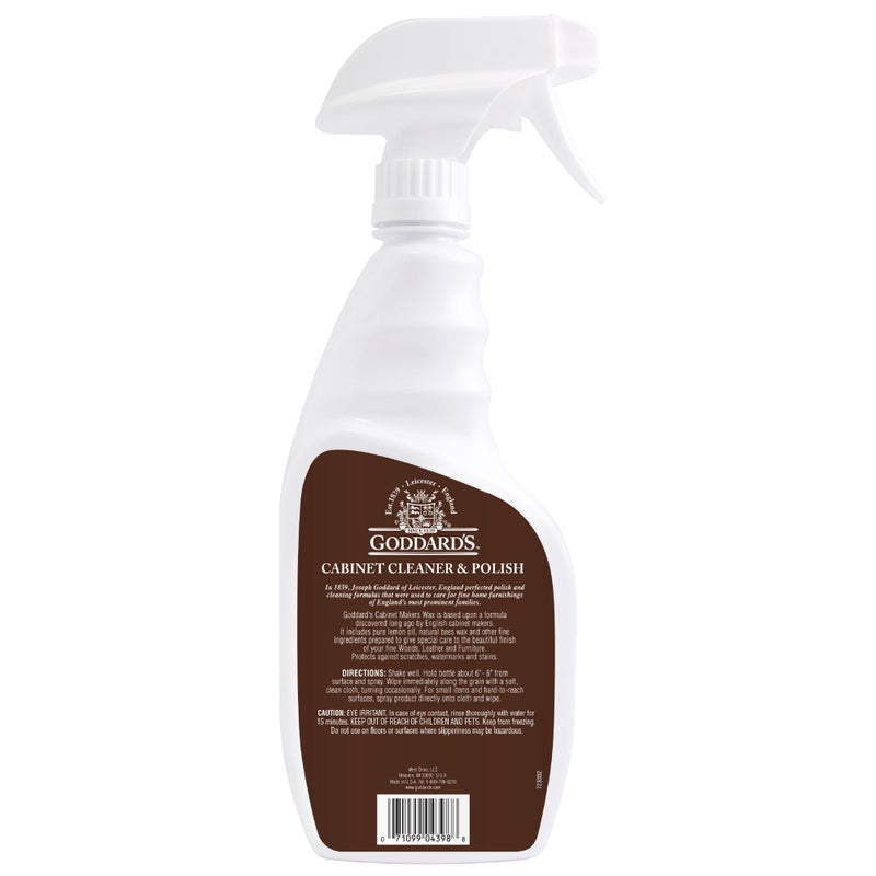 Goddard's Cabinet & Wood Wax Spray, Wood Cleaner & Furniture Polish, Wood Conditioner with Beeswax and Lemon Oil, Shine & Stain Protection, 23 oz - Image 2