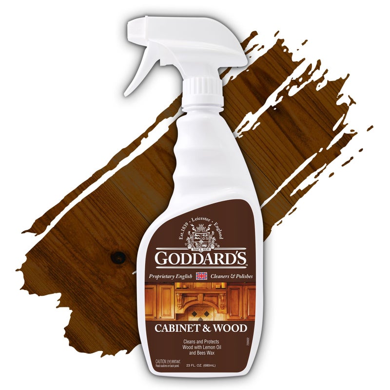 Goddard's Cabinet & Wood Wax Spray, Wood Cleaner & Furniture Polish, Wood Conditioner with Beeswax and Lemon Oil, Shine & Stain Protection, 23 oz - Image 1