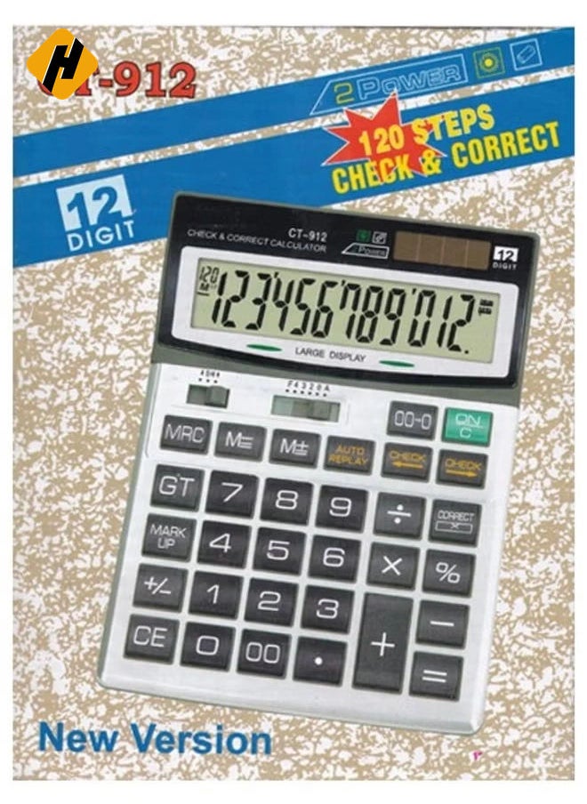 HuHa "Efficient and Accurate: The CT-912 Basic Calculator with 12-Digit Display"  - Image 2