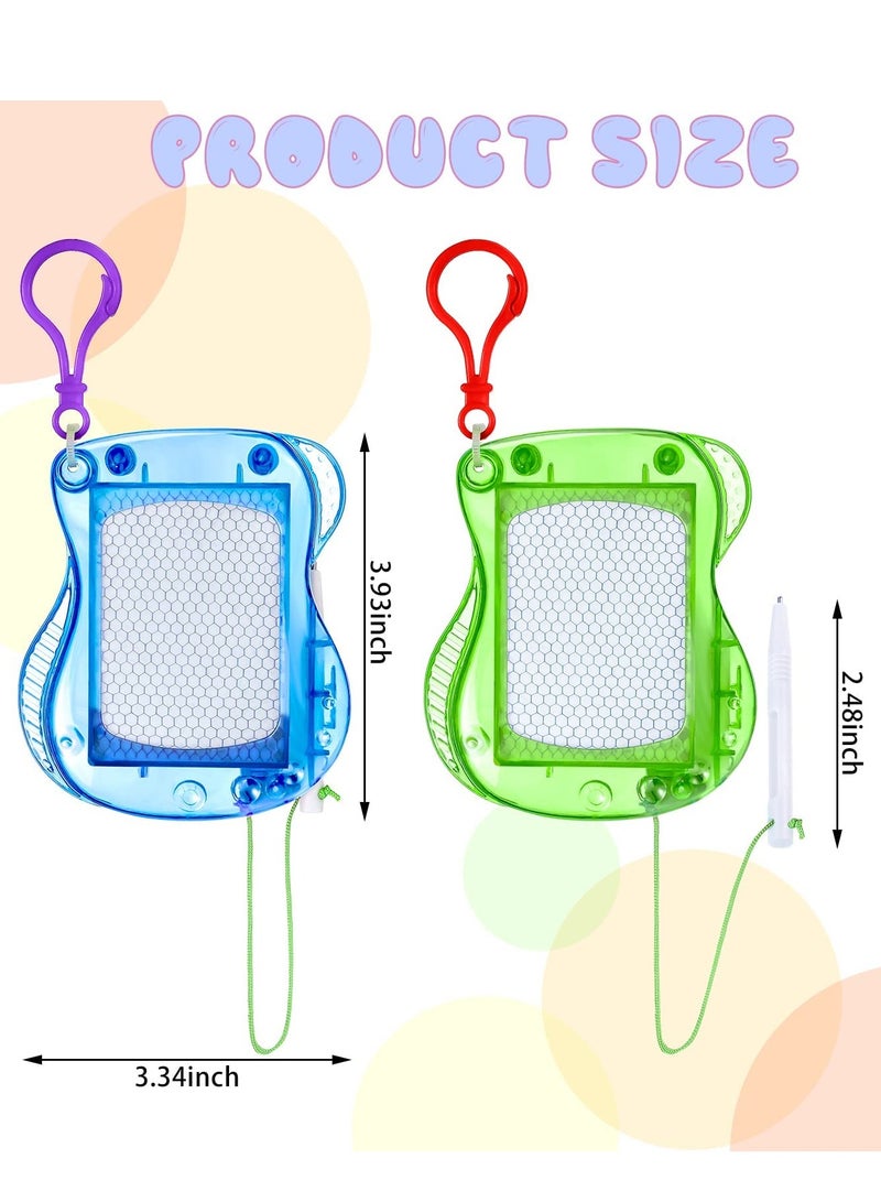 Mini Magnetic Drawing Boards, 8 Pieces Doodle Boards Backpack Keychain Clip Drawing Boards Erasable Sketch Pad for Kids Art Supplies Party Favors Goodie Bag Filler - Image 3