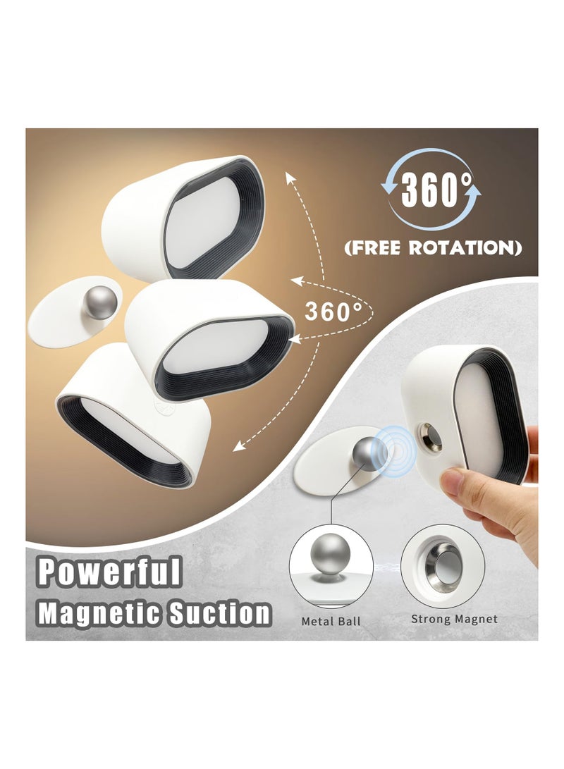 SYOSI LED Indoor Wall Lamp, Rechargeable Wall Light, LED Wall Lamp with Touch & Remote Control, Battery Operated Wall Lights, 360° Rotatable Reading Light, for Bedside Lamp, Corridor, Stairs - Image 3