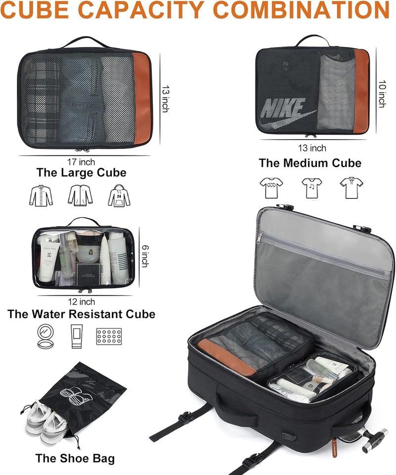 Lumesner Unisex Lumesner Travel Bussiness Laptop Backpack Carry on backpack,Travel backpack - Image 5