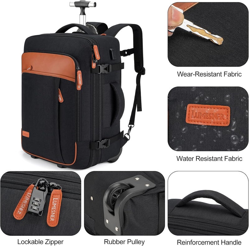 Lumesner Unisex Lumesner Travel Bussiness Laptop Backpack Carry on backpack,Travel backpack - Image 2