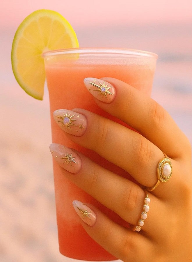 squishy 24pcs Press On Nails Almond Shape Stickers, Nail Extensions For Women, Quick Manicure Solution For Daily And Special Occasions, Fashionable Almond Shaped Artificial Nails，Sticker without Nail Plate - Image 4