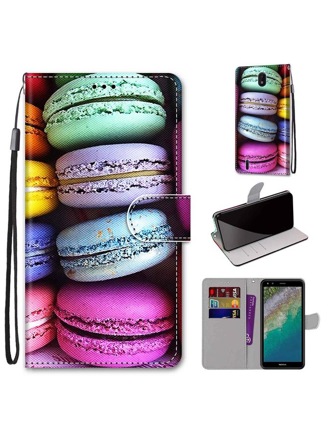 S-TOP Case For Nokia C01 Plus Coloured Drawing Cross Texture Horizontal Flip PU Phone Leather Case with Holder & Card Slots & Wallet & Lanyard - Image 1