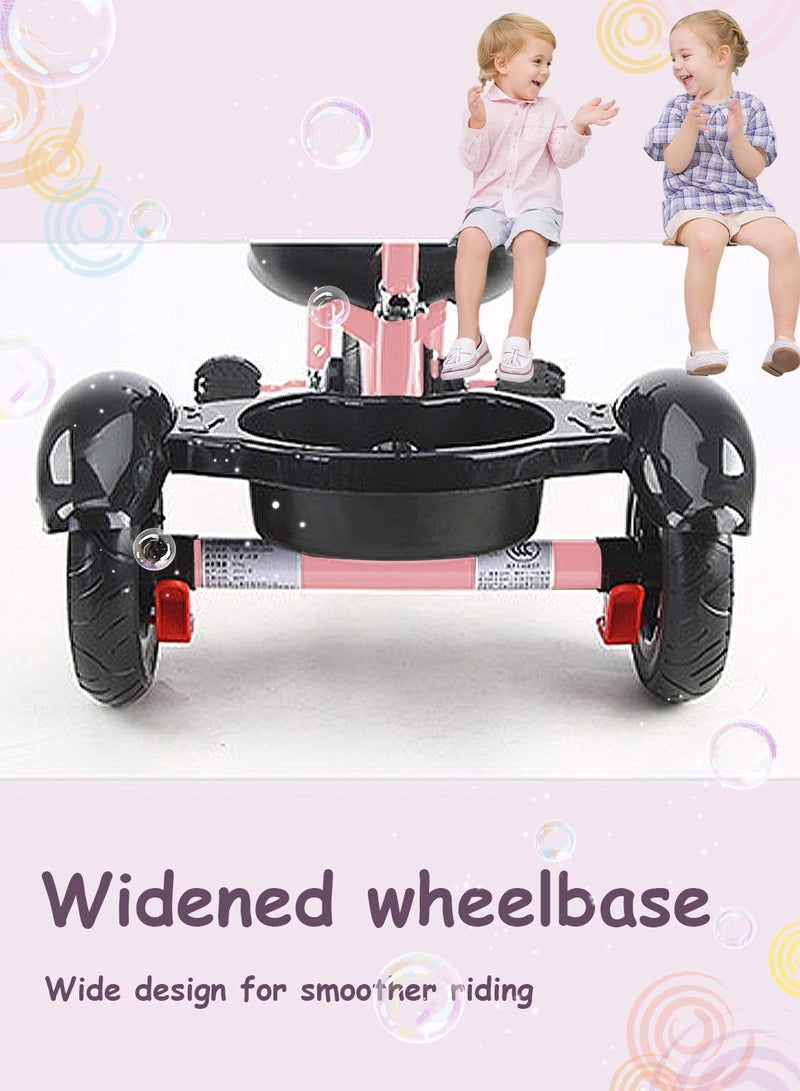 MaBaby Tricycles for Kids, with Storage Basket, Adjustable Seat and Pedal, Children Trike for 1-6 Years Boys and Girls, Balance Bike for Indoor Outdoor Fun - Image 3