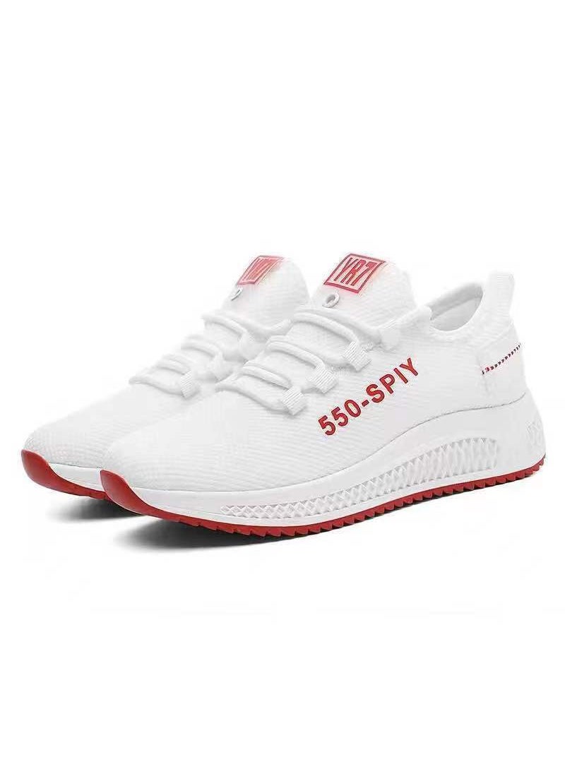 Generic - 2019 Summer Womens Mesh Sneakers Breathable Canvas Shoes 550-white [single shoes]] - Image 1