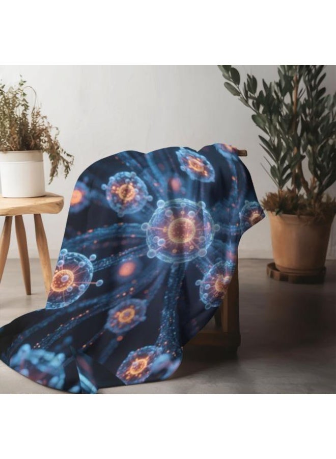 عام بطانية رقيقة من الفانيلا الكرتونية للأطفال أو الطلاب (دافئة ومريحة ومناسبة للنوم والألعاب) 100 سم * 150 سم - Image 1