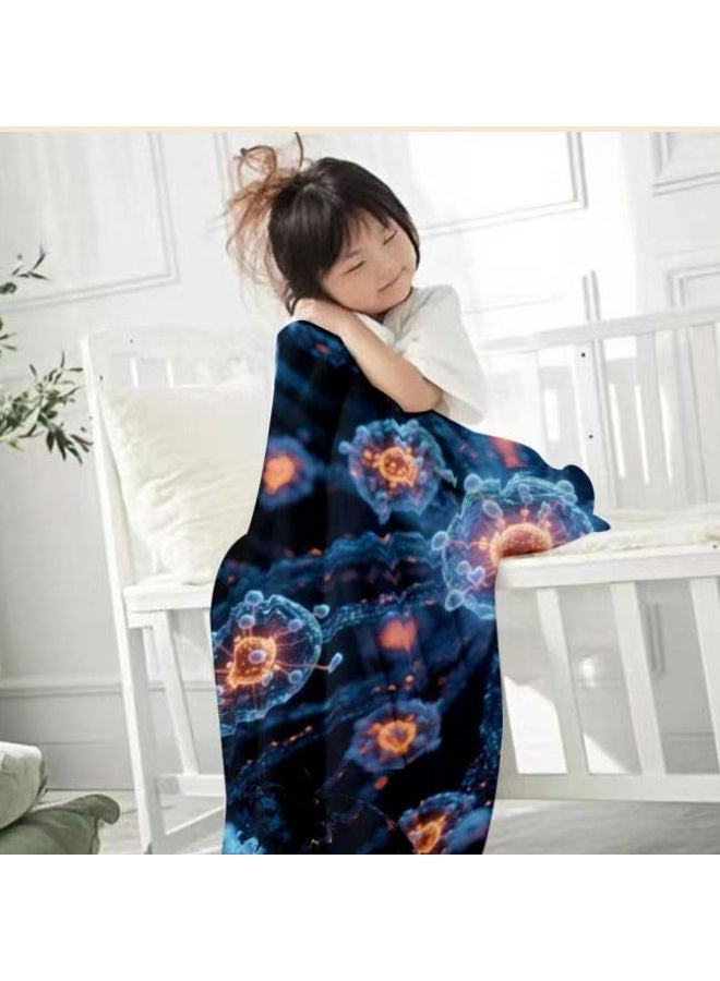 عام بطانية رقيقة من الفانيلا الكرتونية للأطفال أو الطلاب (دافئة ومريحة ومناسبة للنوم والألعاب) 100 سم * 150 سم - Image 3