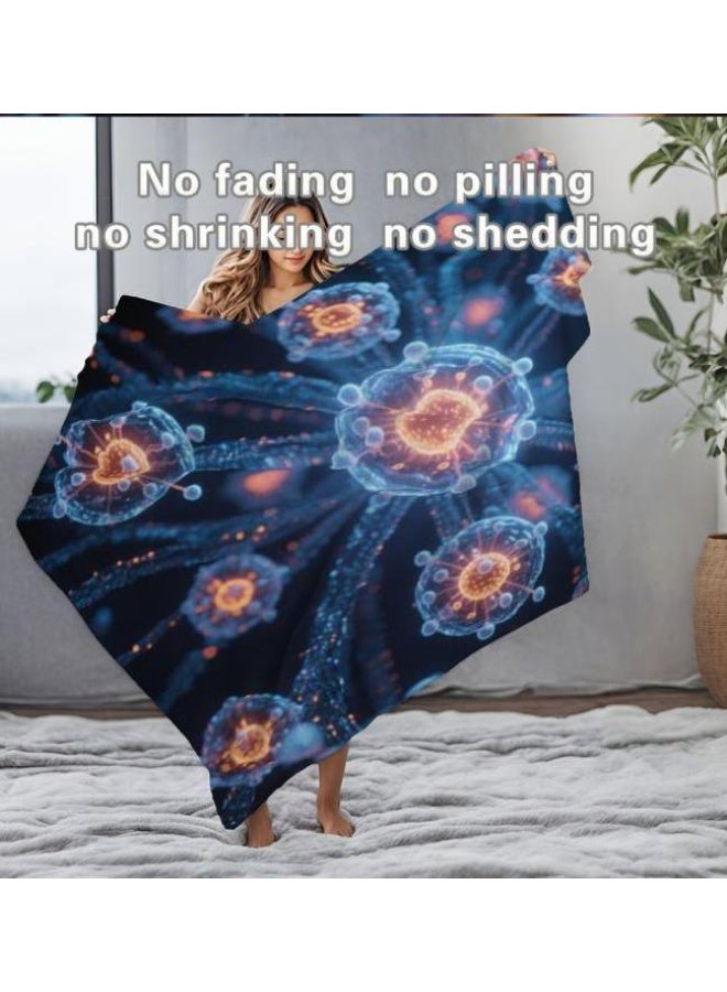 عام بطانية رقيقة من الفانيلا الكرتونية للأطفال أو الطلاب (دافئة ومريحة ومناسبة للنوم والألعاب) 100 سم * 150 سم - Image 5