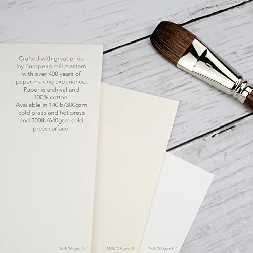 Speedball Fluid 100 Watercolor Paper Block, 8 x 8 inches, 15 Sheets, 140 lb (300 GSM) 100% Cotton Hot Press Pad for Artist Painting and Wet Media - Image 5