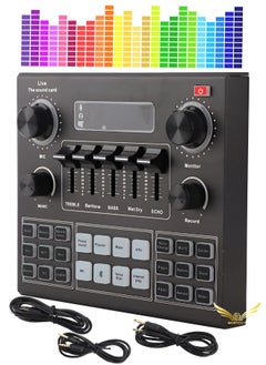 BORTONY Sound Card V9 Live Broadcast Sound Card External Stereo Audio Mixer Broadcast Metal Frosted Body Easy Operation Live Sound Card For Live Streaming and Games  - Image 1
