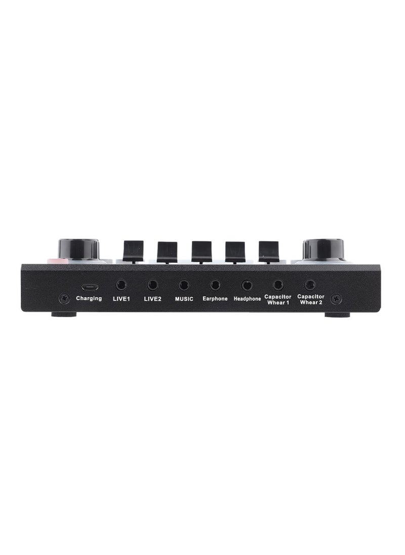 BORTONY - Sound Card V9 Live Broadcast Sound Card External Stereo Audio Mixer Broadcast Metal Frosted Body Easy Operation Live Sound Card For Live Streaming and Games - Image 1