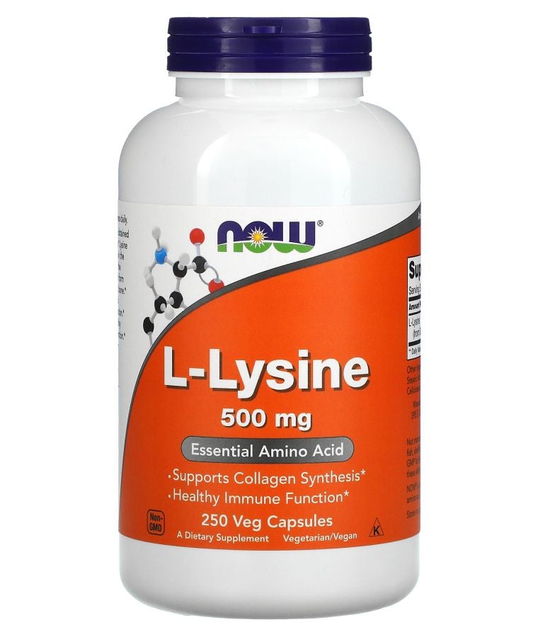 now L-Lysine 500 mg 250 Veg Capsules