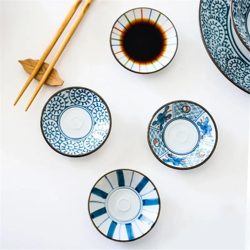 Kitchen Decor Ceramic Dessert Sauce Dish Tableware Sauce Cup Gravy Boats Seasoning Saucers Plates Dessert Plates(Burst) - Image 3