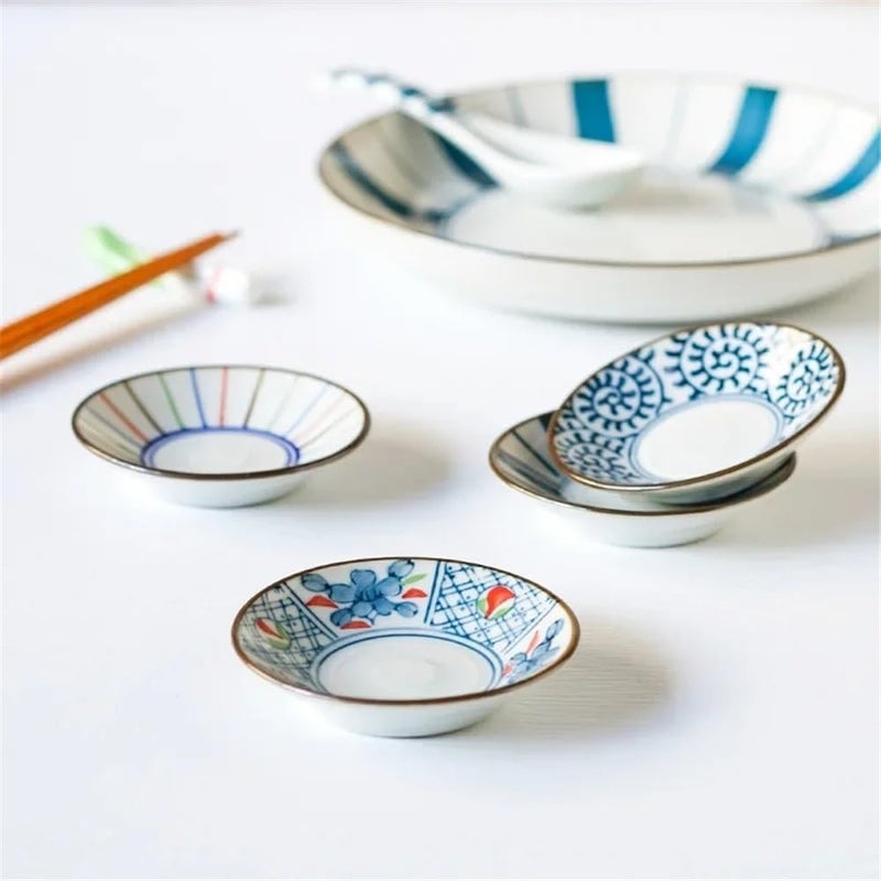 Kitchen Decor Ceramic Dessert Sauce Dish Tableware Sauce Cup Gravy Boats Seasoning Saucers Plates Dessert Plates(Burst) - Image 4
