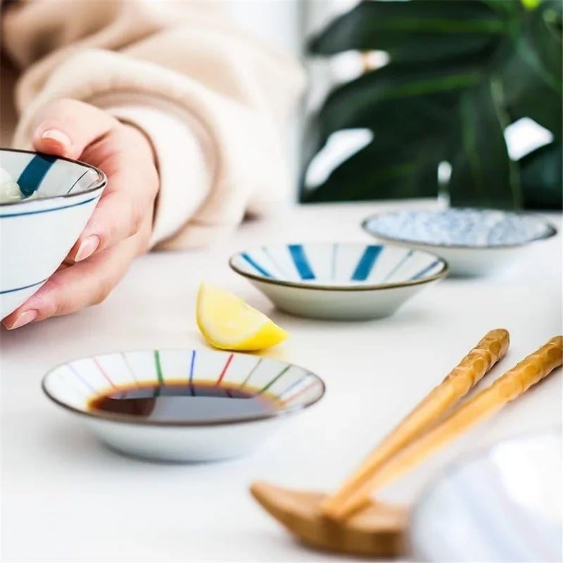 Kitchen Decor Ceramic Dessert Sauce Dish Tableware Sauce Cup Gravy Boats Seasoning Saucers Plates Dessert Plates(Burst) - Image 5