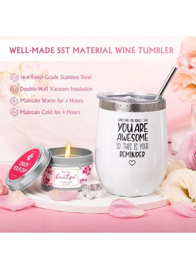 LUCOTIYA - Gifts for Women Birthday Gifts for Women, Bath and Body Works Gift Set- 10 Pcs Valentine's Mother's Day Gifts and Cherry Blossoms Self Care Package Gift Women, Relaxing Spa Gift Basket for Women - Image 1