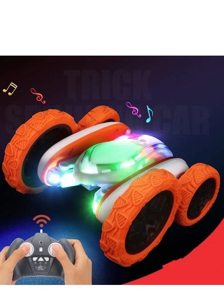Mike Music Remote Control Car Double Sided RC Car 4WD Off Road Stunt Car with 360 Flips 2.4 Ghz Indoor Outdoor All Terrain Rechargeable Electric Toy Cars Gifts for Boys Kids 3 Year Old - Image 3
