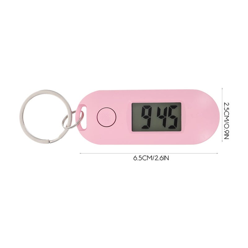 White Digital Clock Keychain Silent Mini Alarm 6 5x2 5cm For Students Kids - Image 3