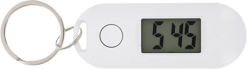 White Digital Clock Keychain Silent Mini Alarm 6 5x2 5cm For Students Kids - Image 1