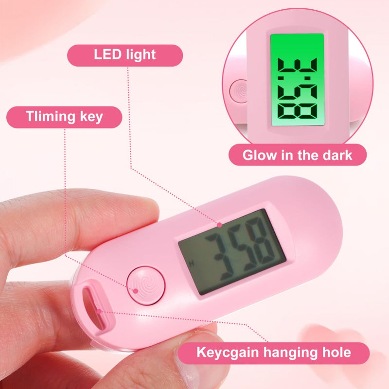 White Digital Clock Keychain Silent Mini Alarm 6 5x2 5cm For Students Kids - Image 4