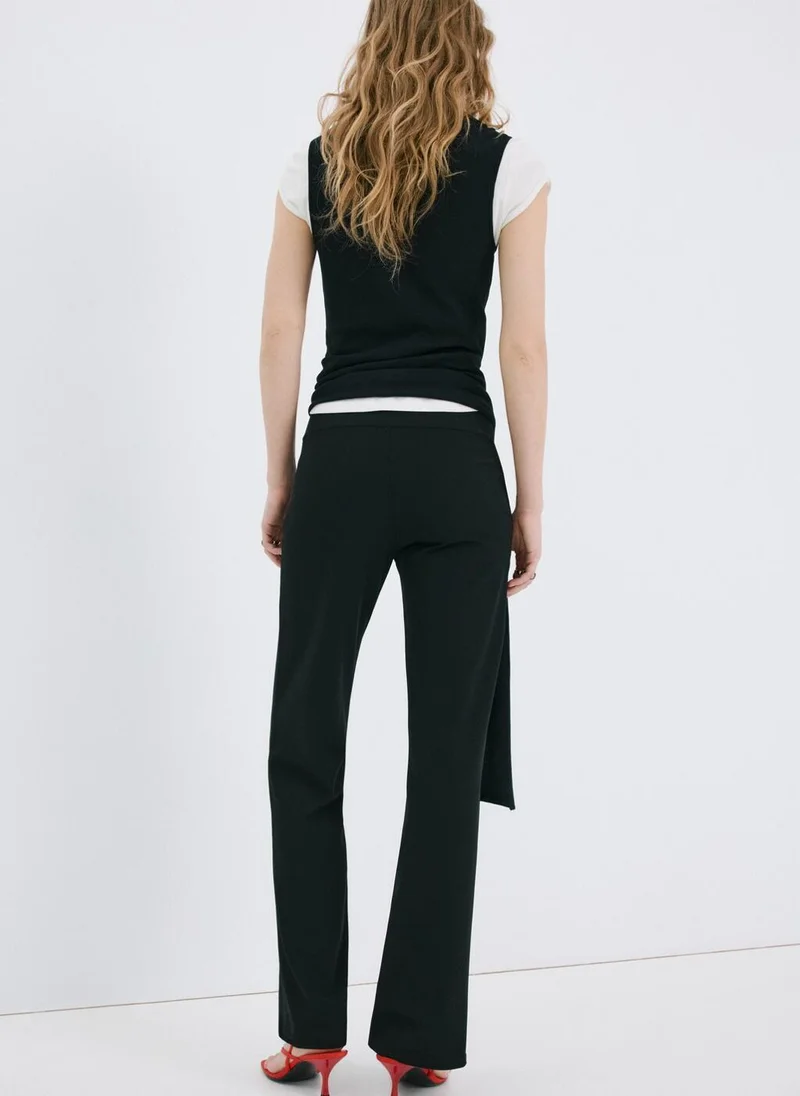 مانجو Mid-rise flare trousers