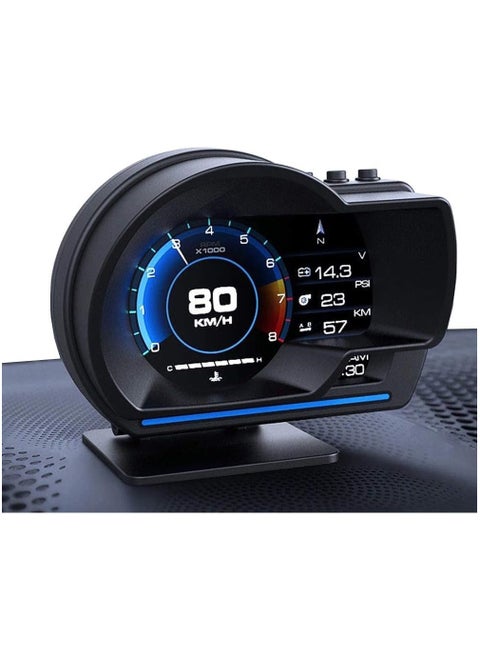 LCD Screen Dual Mode OBD+GPS System Auto Real-Time Display Speedometer, Monitor Warning Smart Gauge, ECU Computer Data for Universal Vehicle Model